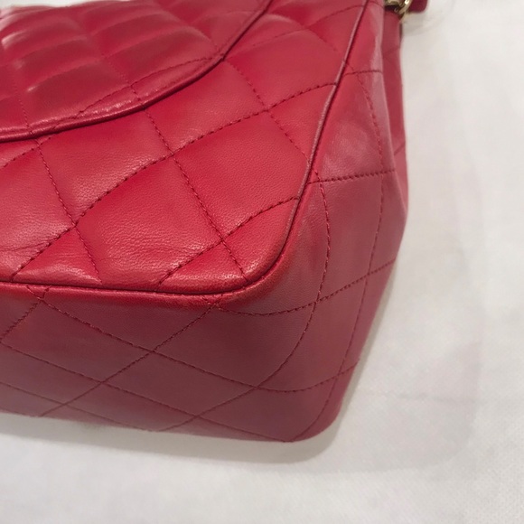 SOLD - Chanel Classic Single Flap Jumbo Red - Picture 9 of 11